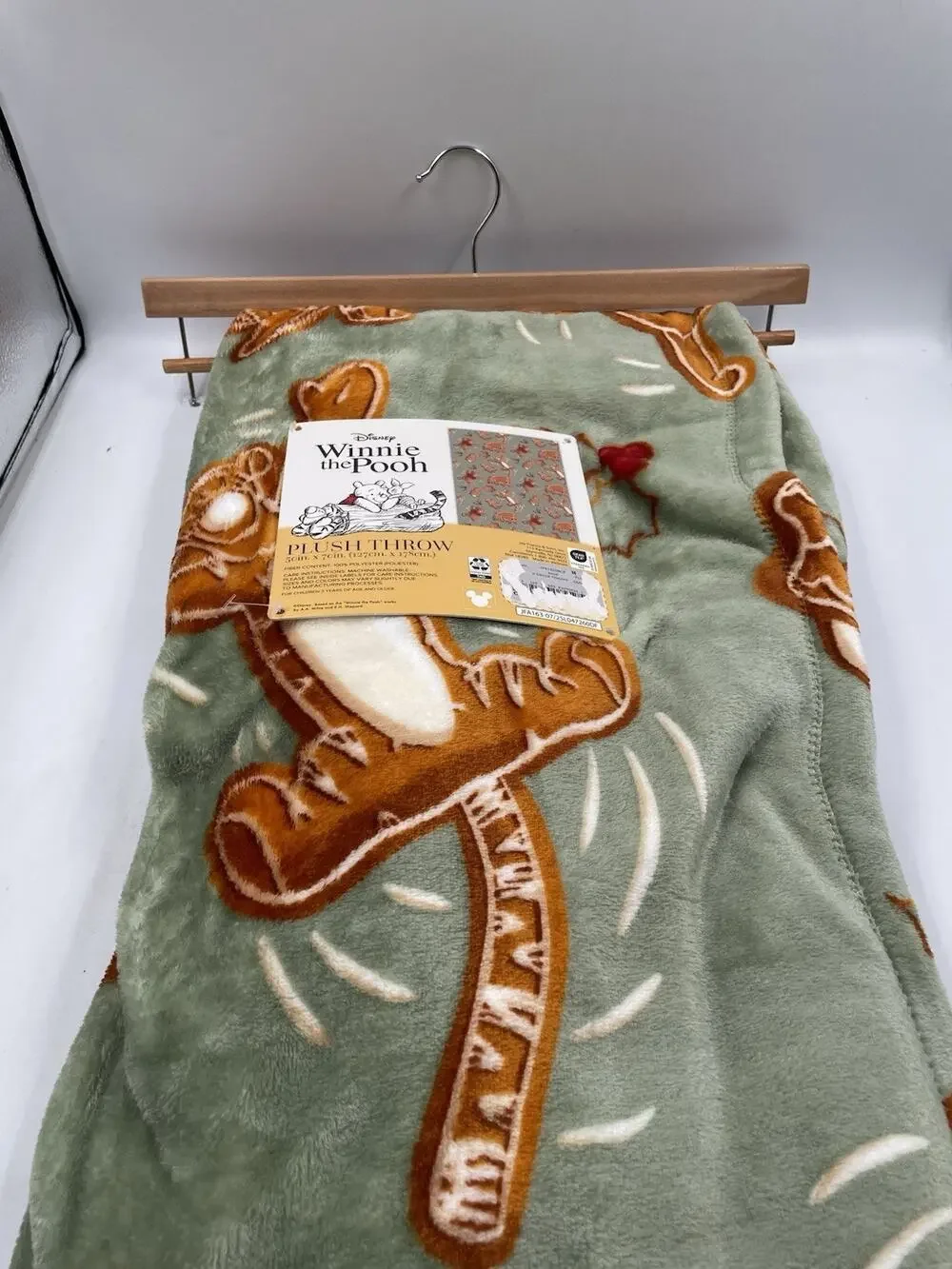 Winnie The Pooh Sugar Cookie Gingerbread Christmas Throw Plush Blanket 50x70 NWT